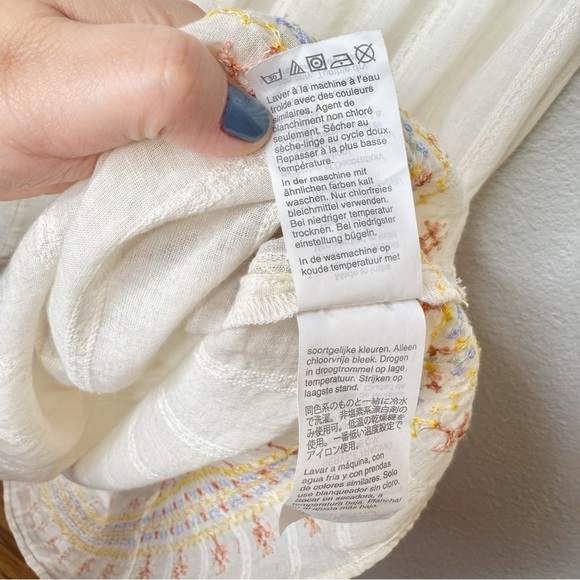 NEW Madewell Embroidered Cream Racerback Women’s Summer Cover Up Dress Sz 2X - Picture 8 of 11